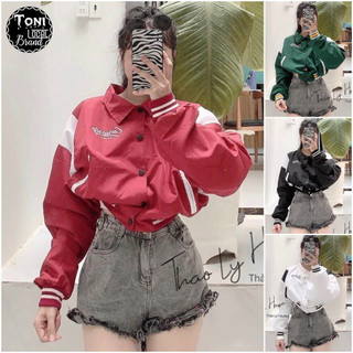 (4.8sao) Áo Khoác Dù Bomber Lửng Curiorty - Áo Khoác Nữ 2 lớp Unisex (M180 - Kèm ảnh thật)
