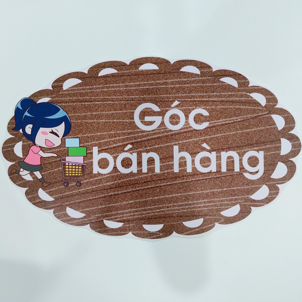 Bảng tên góc trang trí lớp học mầm non