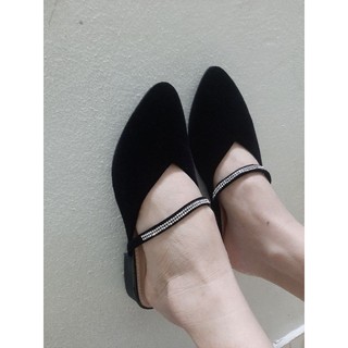 Giày sục 2p nhung quai đá [khách chọn tăng size]