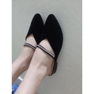 Giày sục 2p nhung quai đá [khách chọn tăng size]