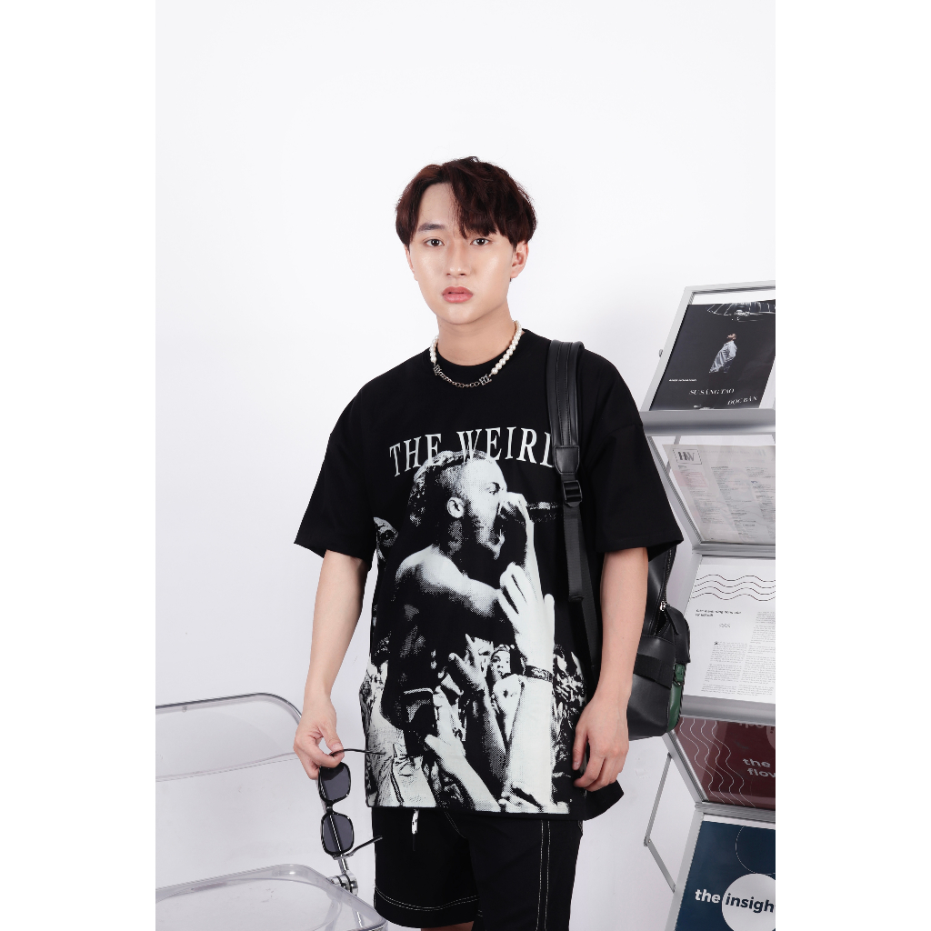 LOCAL BRAND Áo thun The Weird Phong Cách Unisex Form Rộng ATK564
