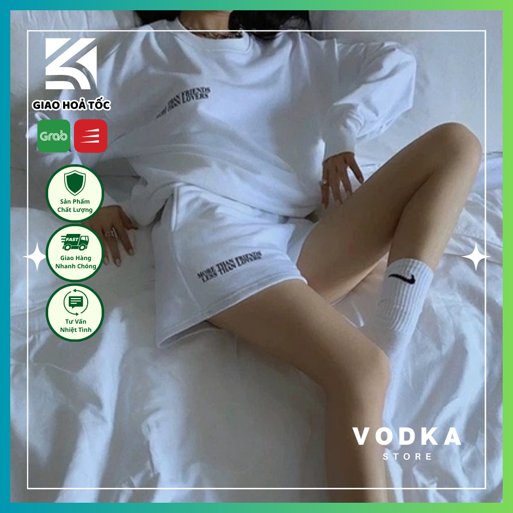 Bộ nỉ thu đông cao cấp, Set nỉ nữ MORE THAN form rộng chất nỉ cua siêu mềm mịn