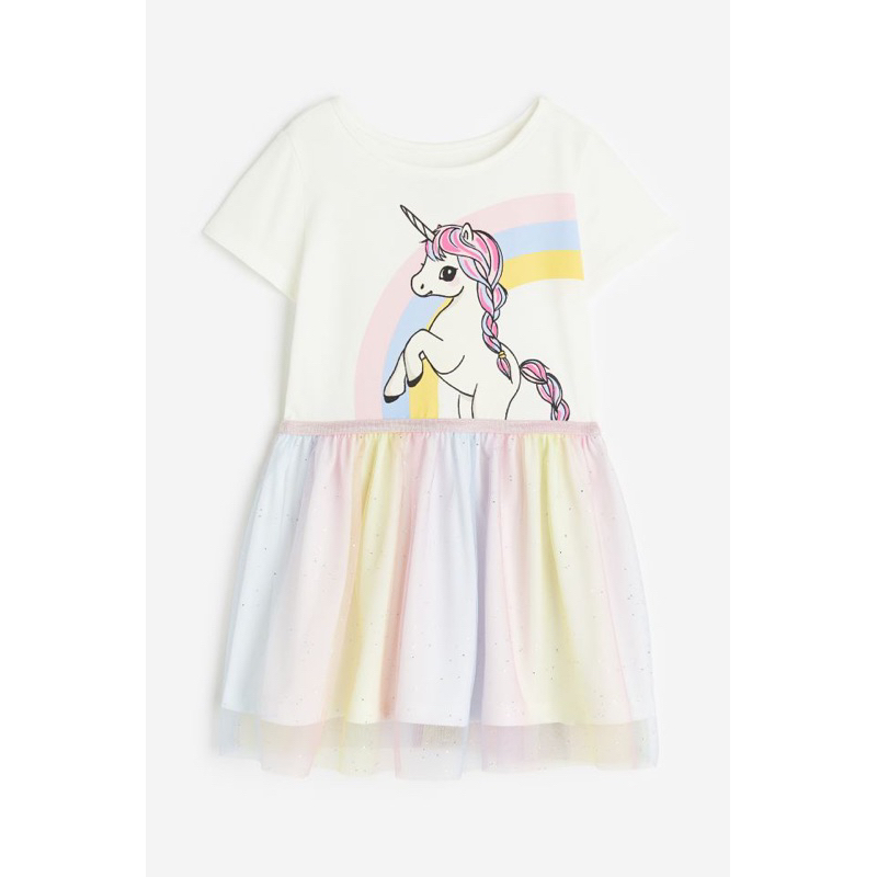 váy ngựa pony trắng chân ren màu sắc BG