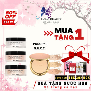 Phấn phủ Gucci 01, Phấn phủ bột Chanel Tone 20, NYX Ultimate Eyeshadow Palette Warm