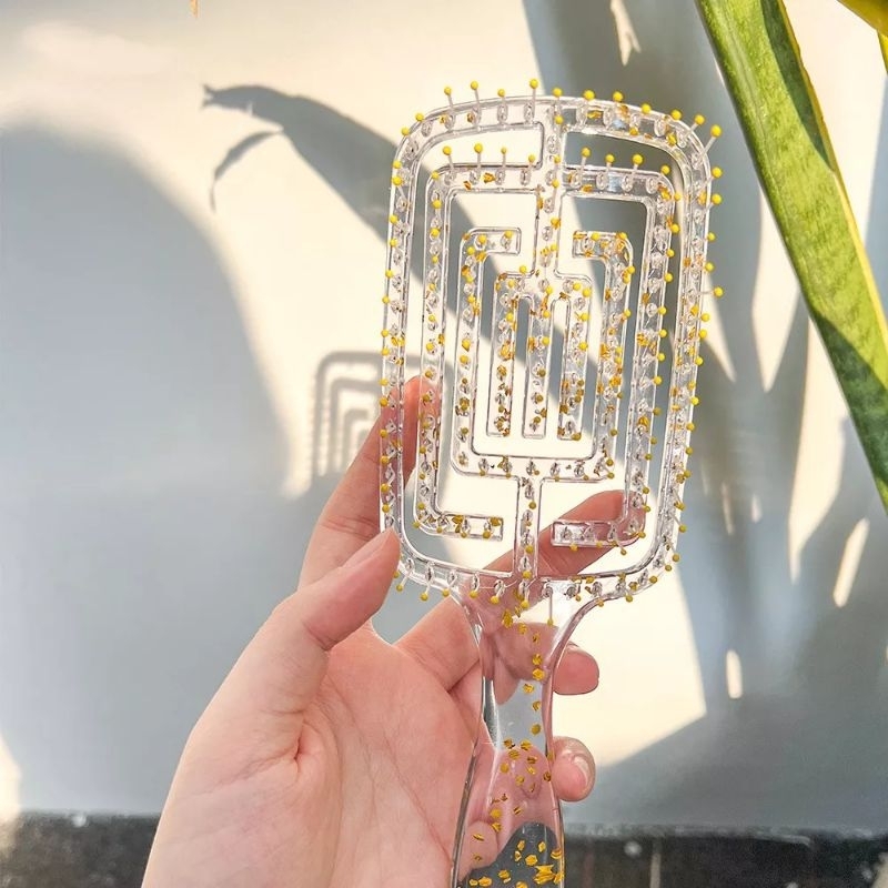 Lược Gỡ Rối Tóc Tạo Phồng Tóc, Lược Sấy Tạo Kiểu Tóc Bán Nguyệt Cỡ Lớn Tyth