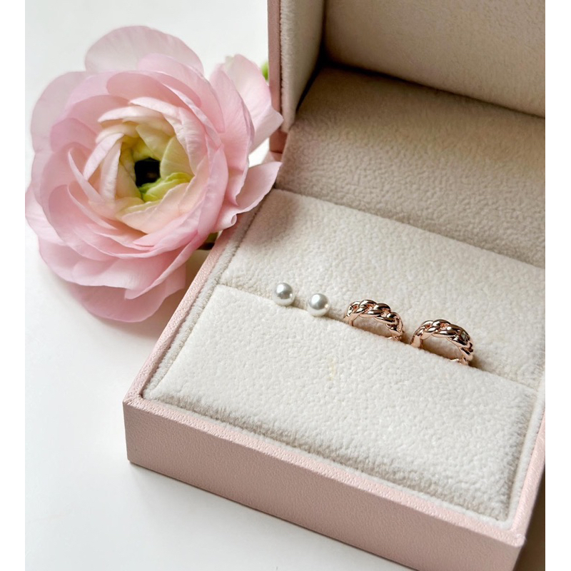 Ancafe.shop] Hoa tai, nữ, Hàn Quốc, đính đá, thanh lịch, tinh tế, tròn