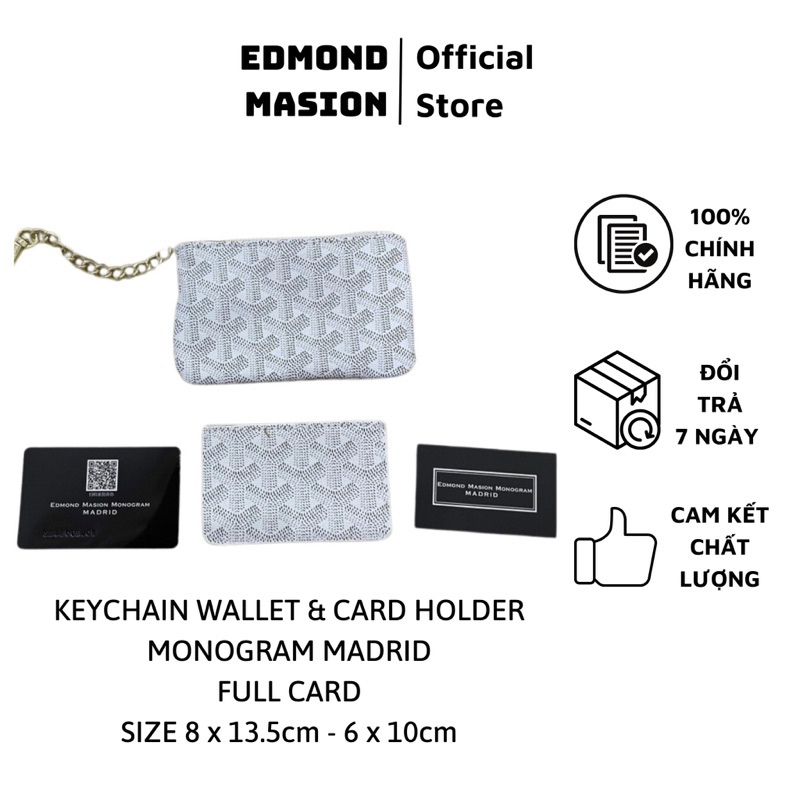 Balo EDMOND MASION MONOGRAM tặng ví nhỏ và cardholder EDM size M/L