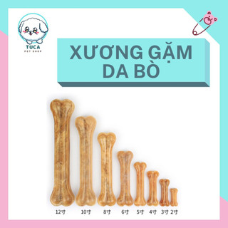 Xương cho chó, xương gặm cho chó - 1 cái xương da bò gặm sạch răng cho chó – tuca pet shop