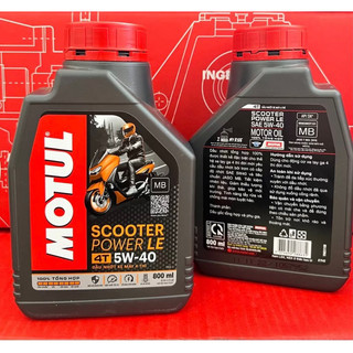 Dầu nhớt xe tay ga motul scooter power le 4t 5w40 800ml
