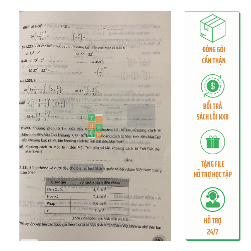 Sách - Vở thực hành Toán 7  - tập 1 và tập 2