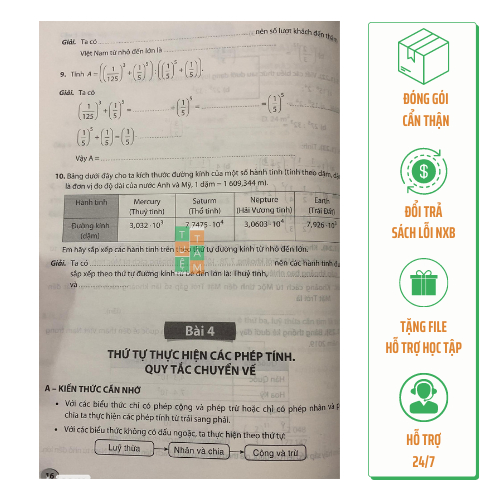 Sách - Vở thực hành Toán 7  - tập 1 và tập 2
