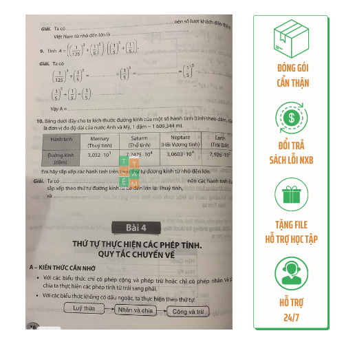 Sách - Vở thực hành Toán 7  - tập 1 và tập 2
