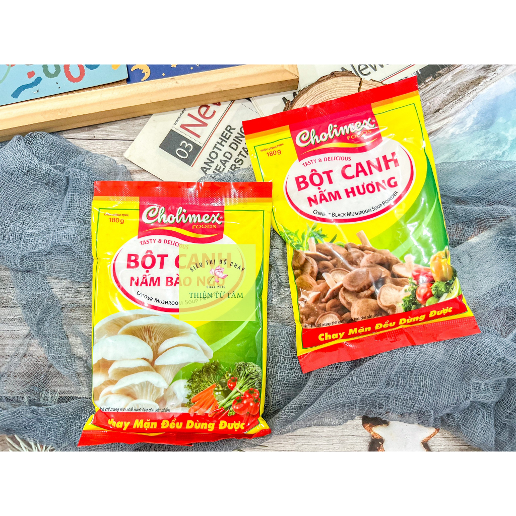 Bột Canh Nấm Hương Cholimex Vị Ngọt Ngào Từ Nấm Hương Và Nấm Bào Ngư 180G