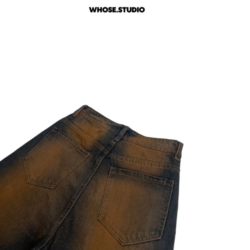 BROWN WHASH BAGGY JEANS quần jeans wash nâu 1001