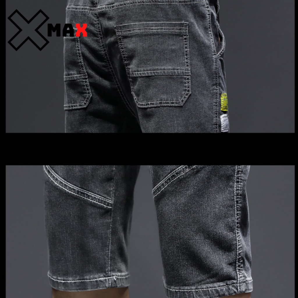 Quần short jean nam XMAX dáng lửng phong cách hàn quốc, quần bò ngố denim thời trang mùa hè cho nam B016