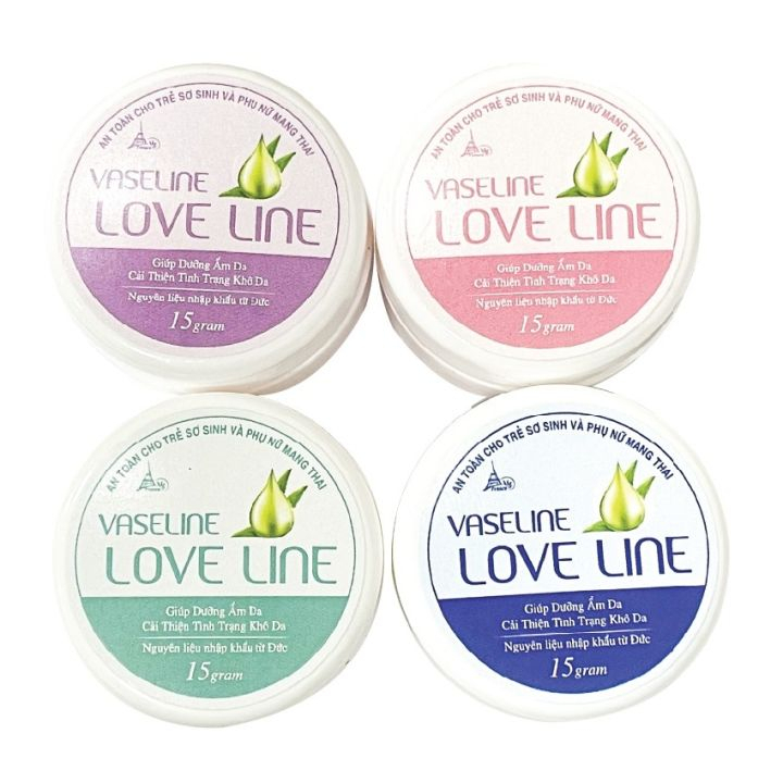 Sáp dưỡng môi Vaseline Love Line hủ 15gr, từ sáp ong giúp môi mềm mại, mịn màng, hết khô môi - Cty EIFFEL - Chính hãng