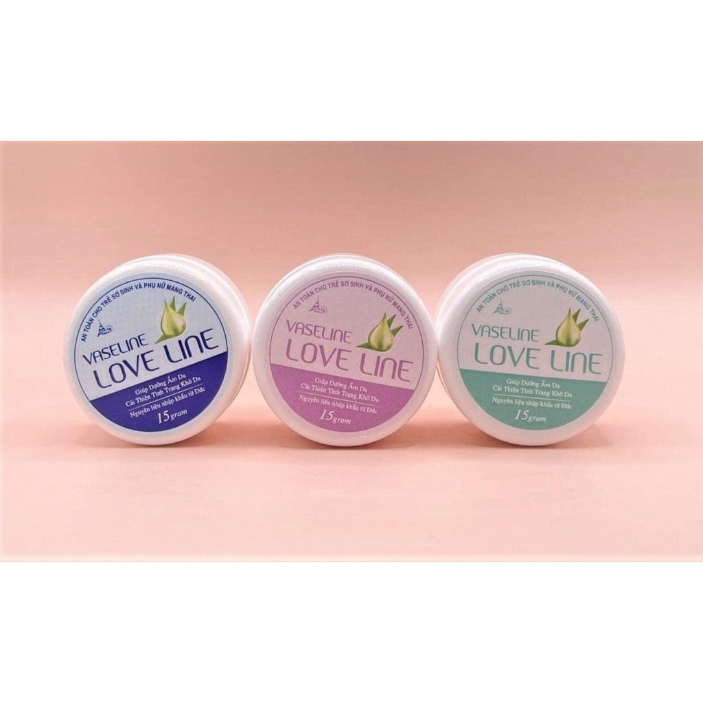 Sáp dưỡng môi Vaseline Love Line hủ 15gr, từ sáp ong giúp môi mềm mại, mịn màng, hết khô môi - Cty EIFFEL - Chính hãng