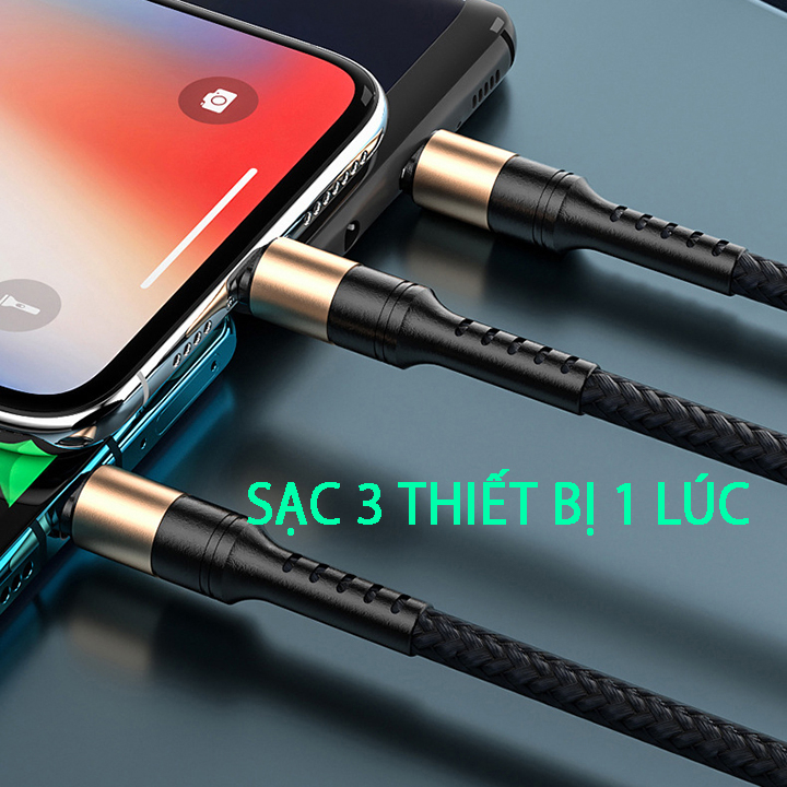 Cáp sạc Hoco đa năng cho điện thoại thông minh,máy tính bảng-tích hợp công nghệ sạc nhanh-Chân cắm Micro, TypeC, Litning