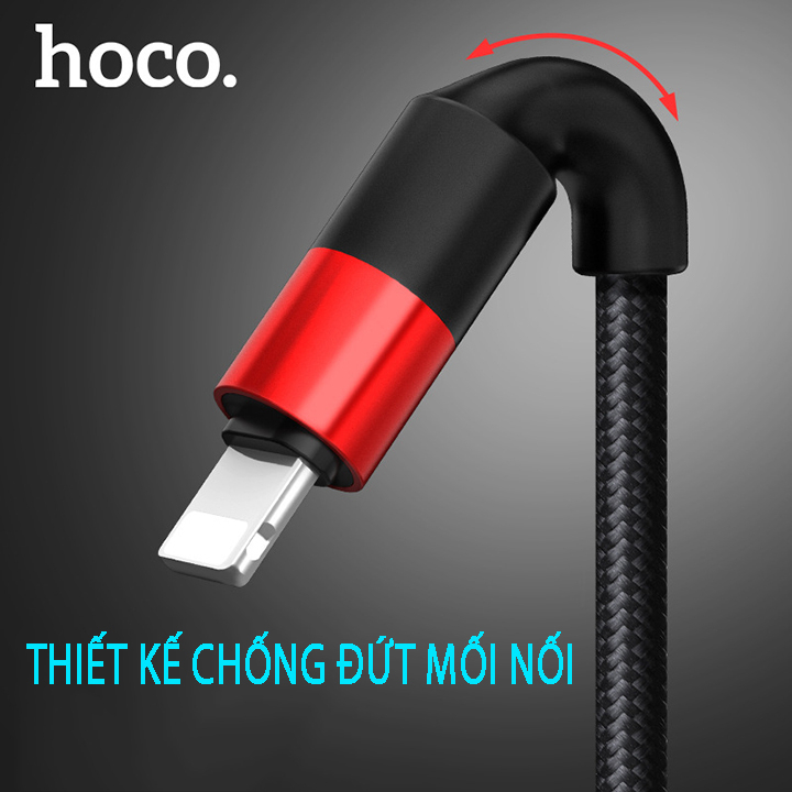 Cáp sạc Hoco đa năng cho điện thoại thông minh,máy tính bảng-tích hợp công nghệ sạc nhanh-Chân cắm Micro, TypeC, Litning