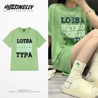 Áo phông Nelly Heybig form rộng unisex chữ Lotsa