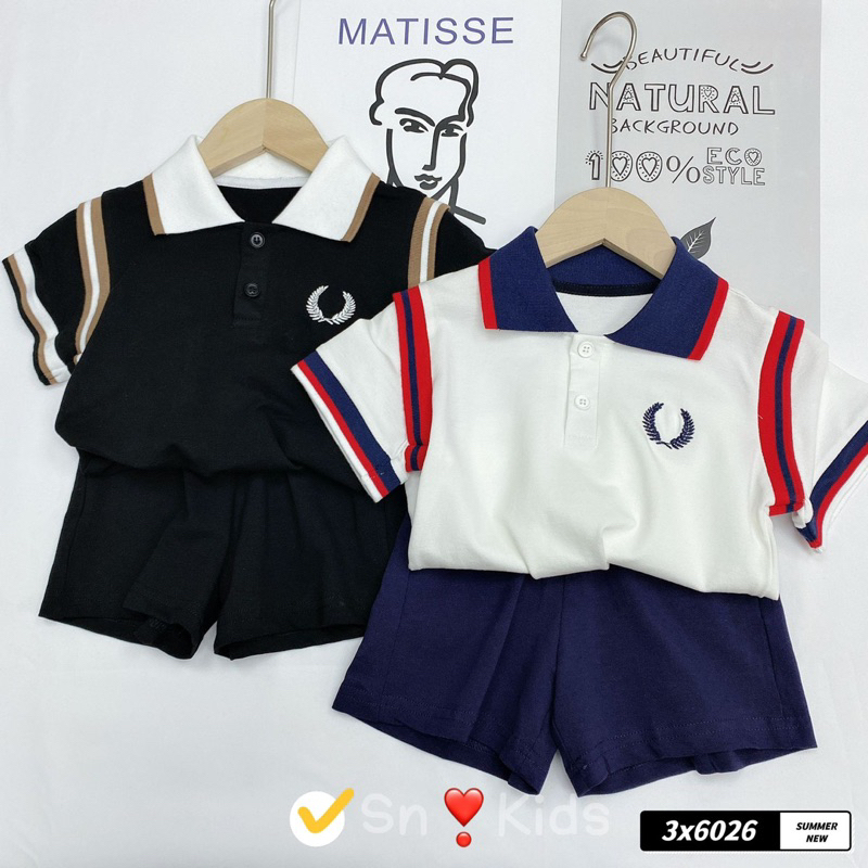 (8-20kg) sỉ Set bộ cổ trụ viền thêu bé trai Jane snkids