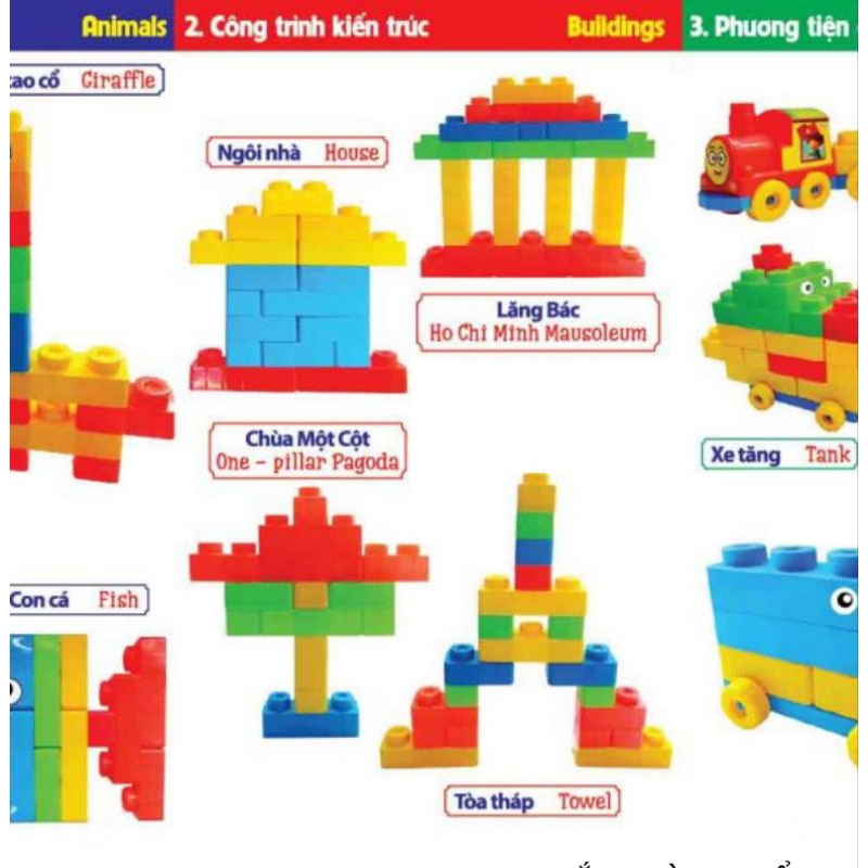 1 kí đồ chơi xếp hình,ghép hình cho bé, tặng miếng dán sticker