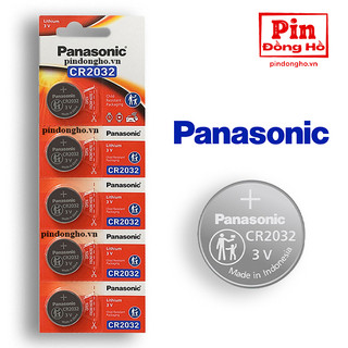1 vỉ - 5 viên pin nút áo cr2032 cao cấp panasonic lithium 3v