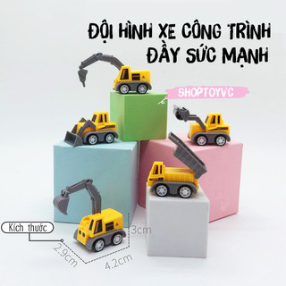Xe đồ chơi công trình mini động cơ dây cót
