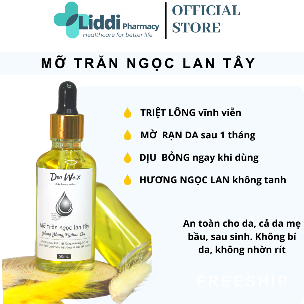 Sáp wax lông mật ong Horshion với mỡ trăn Doo Wax triệt lông tận gốc tặng kèm que gỗ