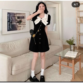 (Order 20-25days) Đầm Nơ Ngắn Dài Bigsize