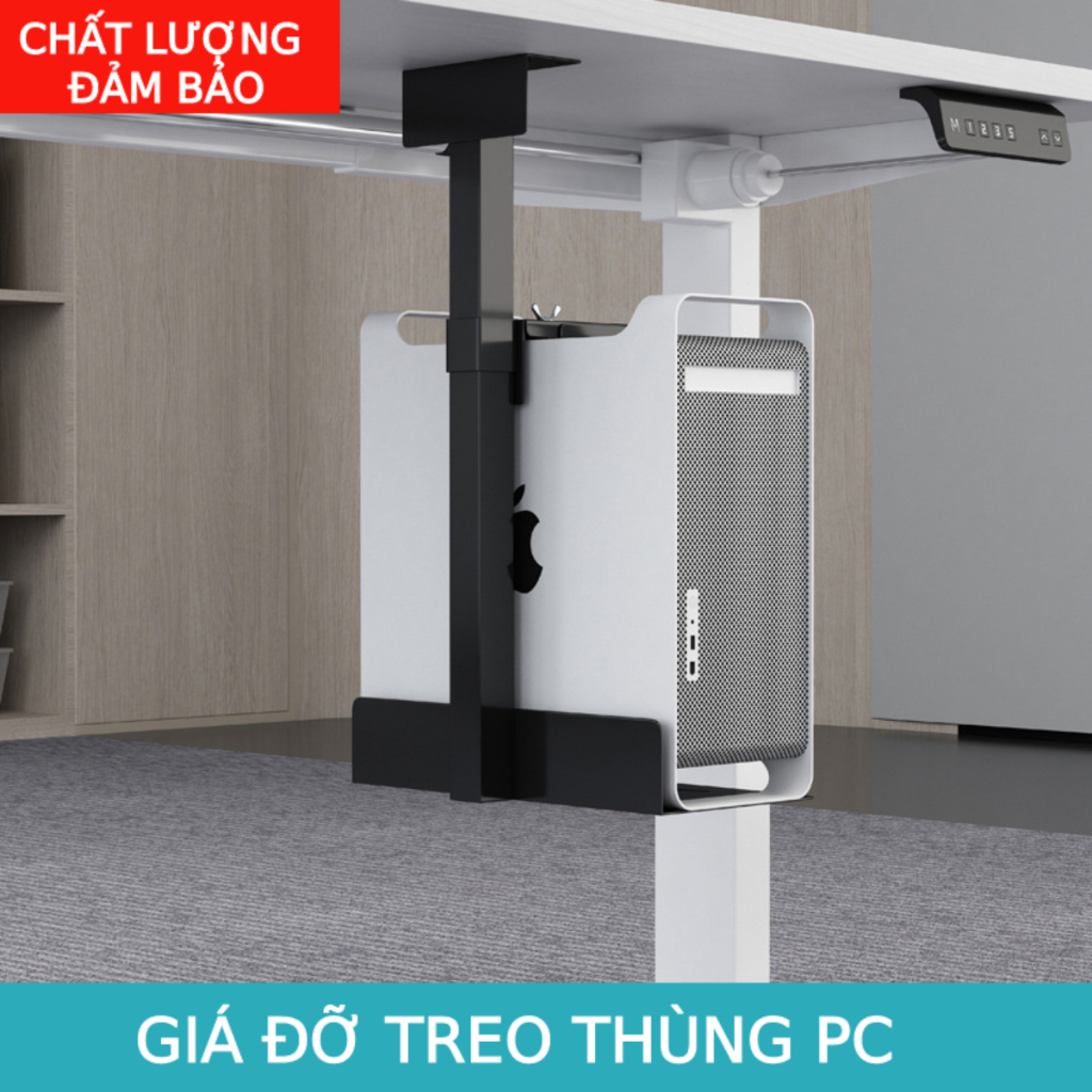 Giá đỡ CPU điều chỉnh được độ rộng chất liệu thép không gỉ, Kệ treo CPU gắn bàn thiết kế mới nhất