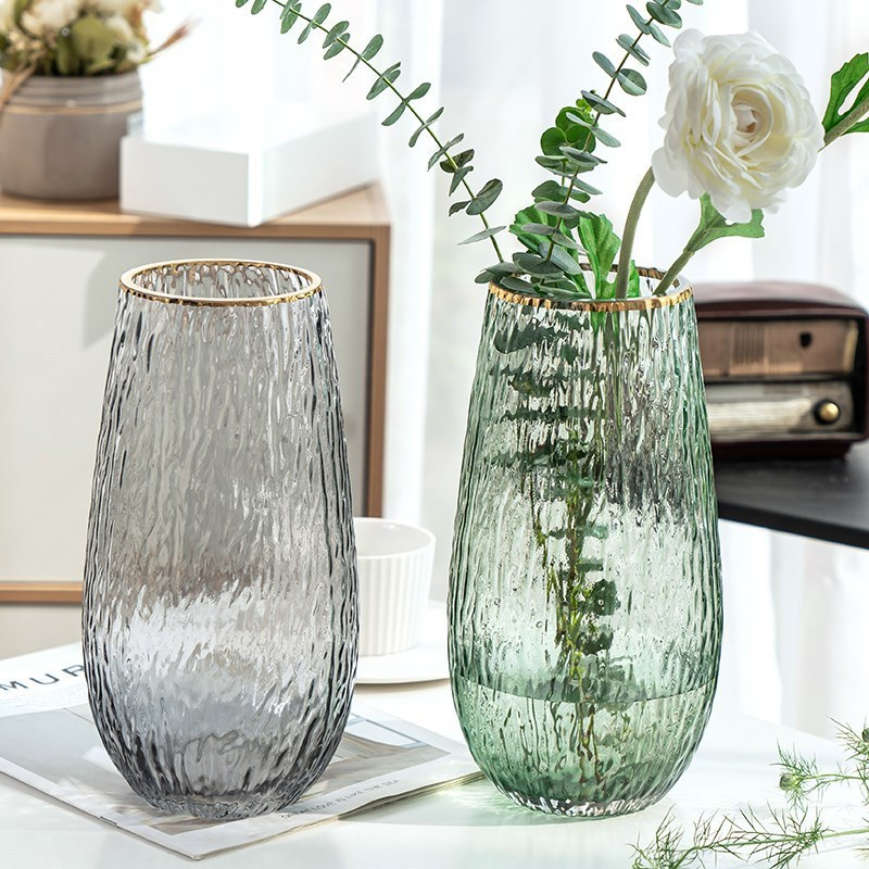 Bình hoa thủy tinh bầu trang trí nhà cửa và decor phòng ngủ cao cấp