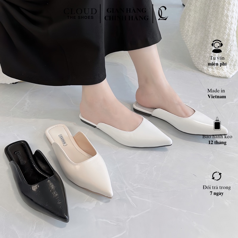 Giày bệt nữ CL mũi nhọn hở gót