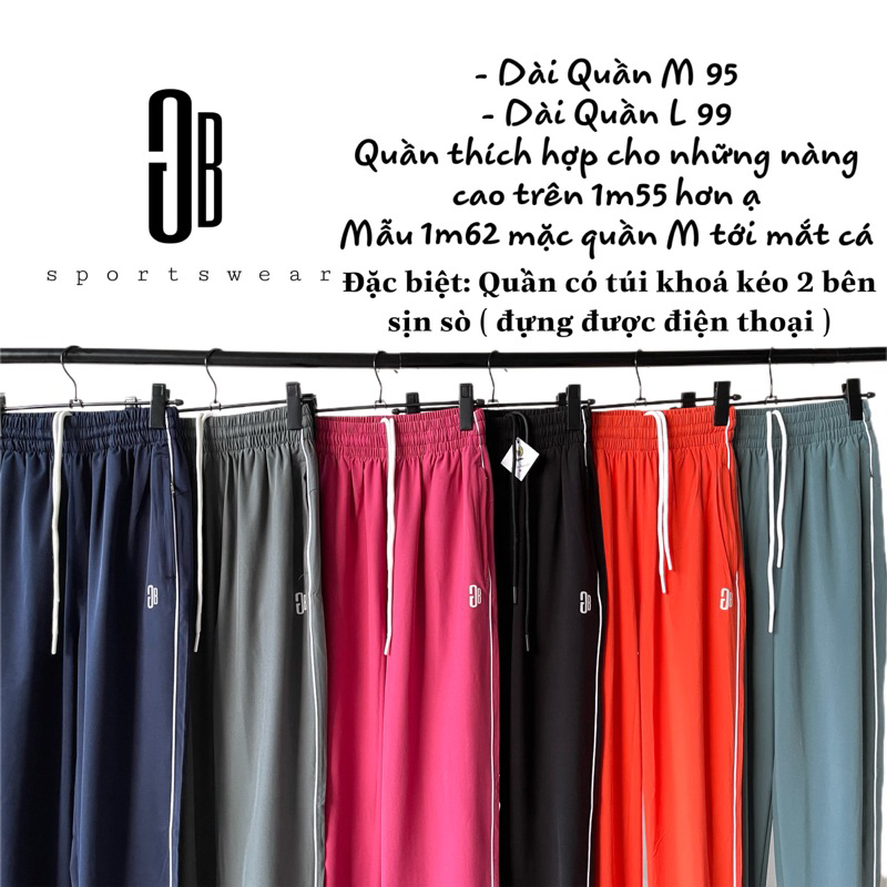Quần dài thể thao jogger nam nữ form ống rộng rút dây tập gym yoga nhảy dance co giãn rũ nhẹ cực trend