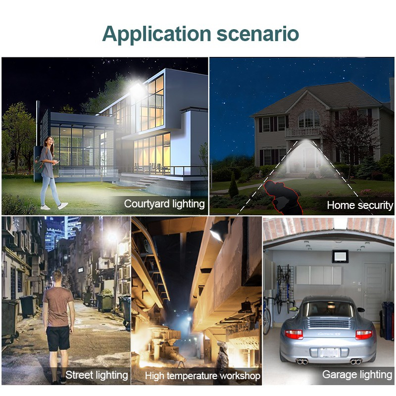 Đèn Led Pha 200W 300W ngoài trời, IP66 Chống thấm Đèn Hắt Sân Vườn Siêu Sáng, 220V