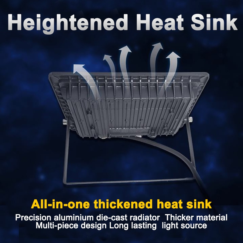 Đèn Led Pha 200W 300W ngoài trời, IP66 Chống thấm Đèn Hắt Sân Vườn Siêu Sáng, 220V