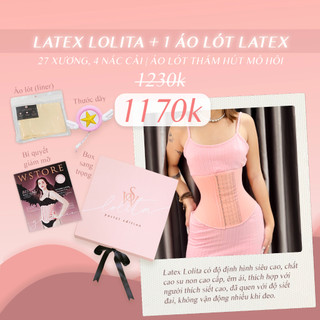 [Combo LOLITA + Áo Lót] Latex Hồng WSTORE 27 Xương Giảm Eo Sau Sinh & Sau Hút Mỡ - Gen Nịt Bụng Latex Chuẩn Chính Hãng