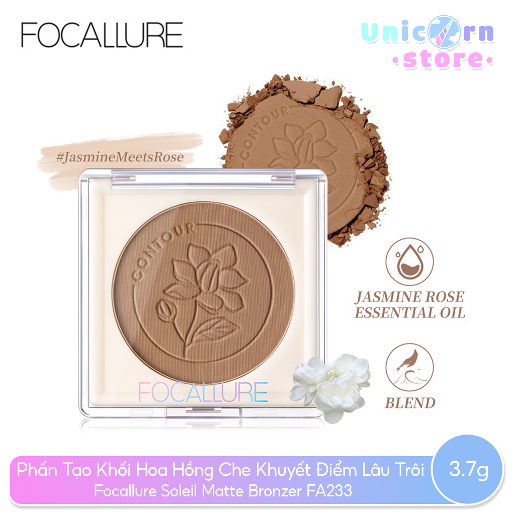 Phấn Tạo Khối Hoa Hồng Che Khuyết Điểm Mềm Mịn Lâu Trôi Focallure Soleil Matte Bronzer FA233