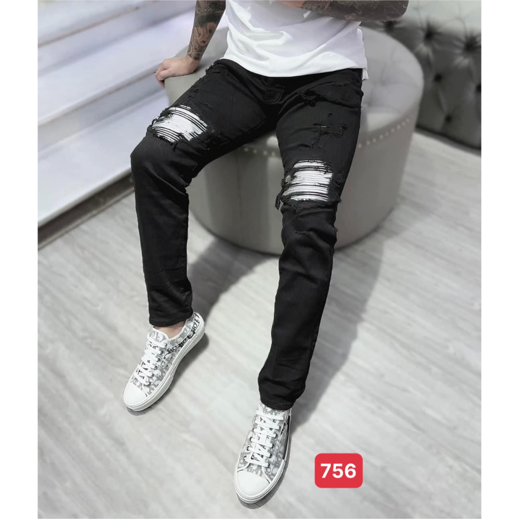 Quần Jean Nam xám trơn Quần bò nam Cao Cấp