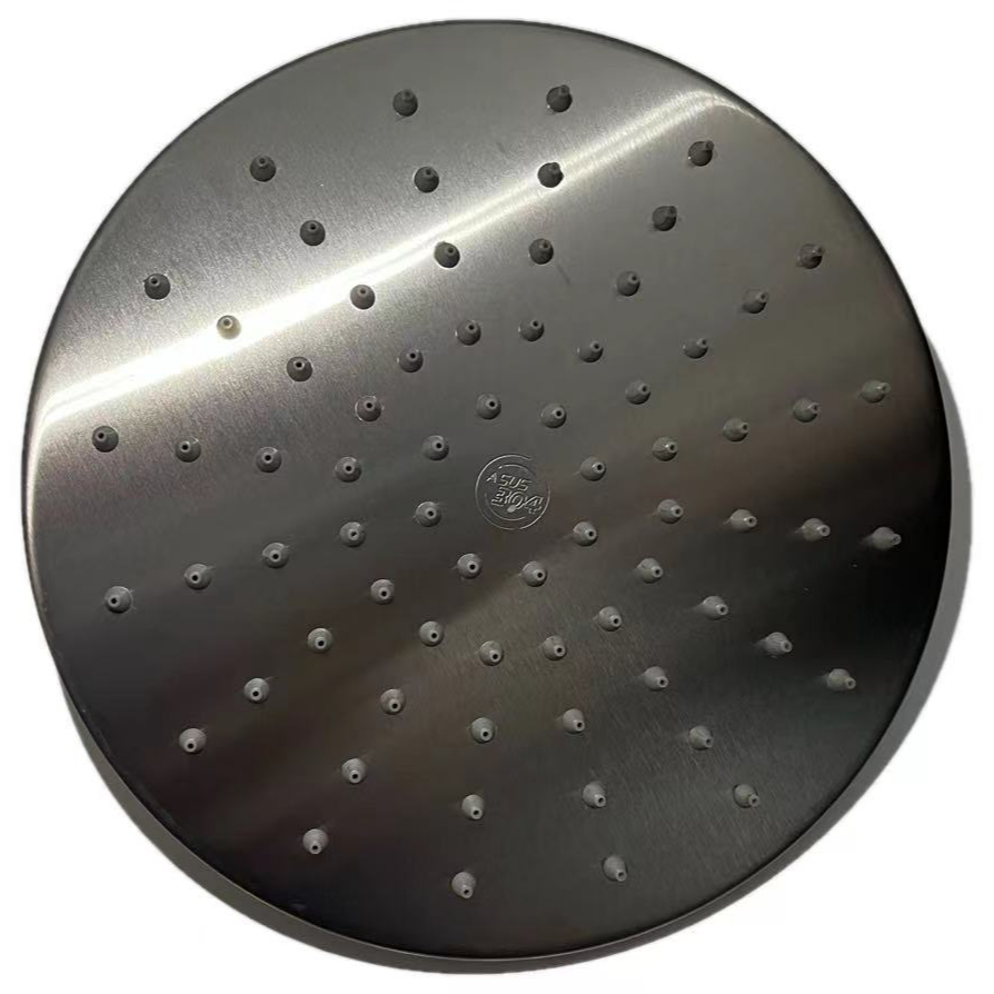 Bát sen tắm đứng inox 304 mờ, đường kính 20cm, có thể xoay điều chỉnh các góc độ linh hoạt