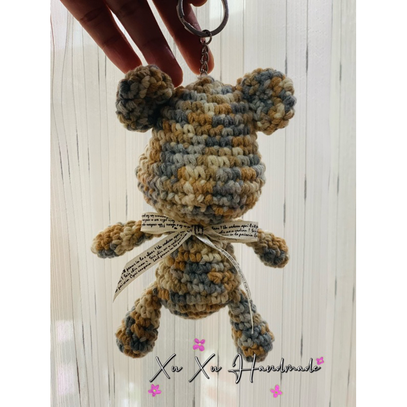 Móc khóa gấu Bearick len handmade