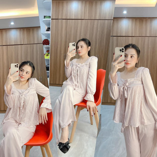 Đồ bộ nữ, đồ ngủ lụa latin, pyjama nữ tiểu thư, dễ thương, xưởng may đo thiết kế