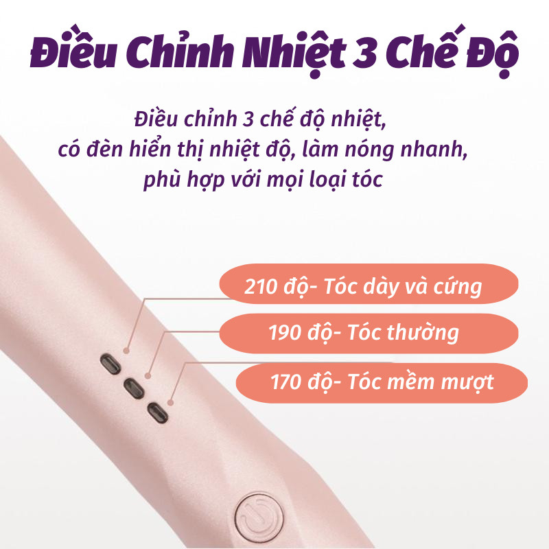 Máy Uốn Tóc Tự Động ALIX Làm Xoăn Tạo Kiểu An Toàn Dễ Dàng Sử Dụng