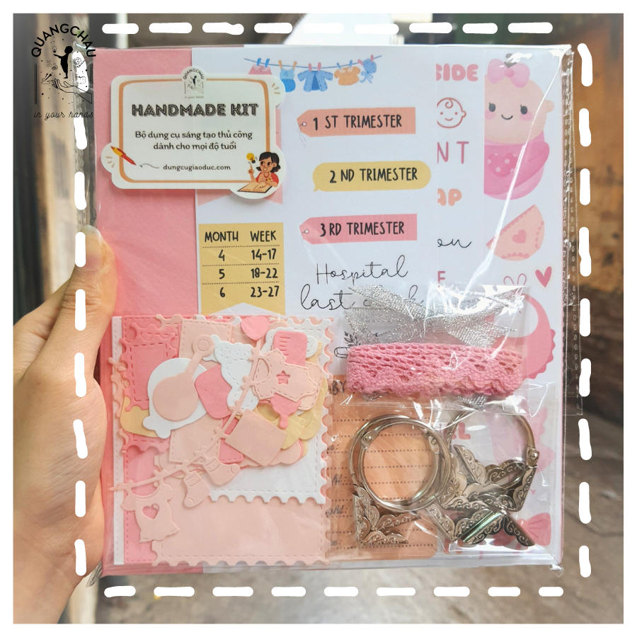 Set nguyên liệu scrapbook, album thai kỳ, baby cho mẹ và bé