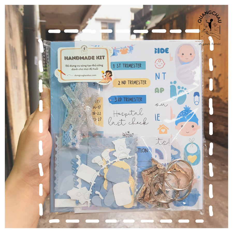 Set nguyên liệu scrapbook, album thai kỳ, baby cho mẹ và bé