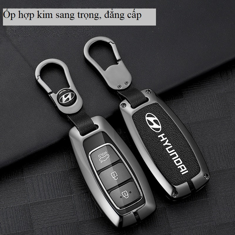 Ốp chìa khóa Hợp kim cao cấp  Hyundai Accent, Kona, Santafe, Elantra 2023