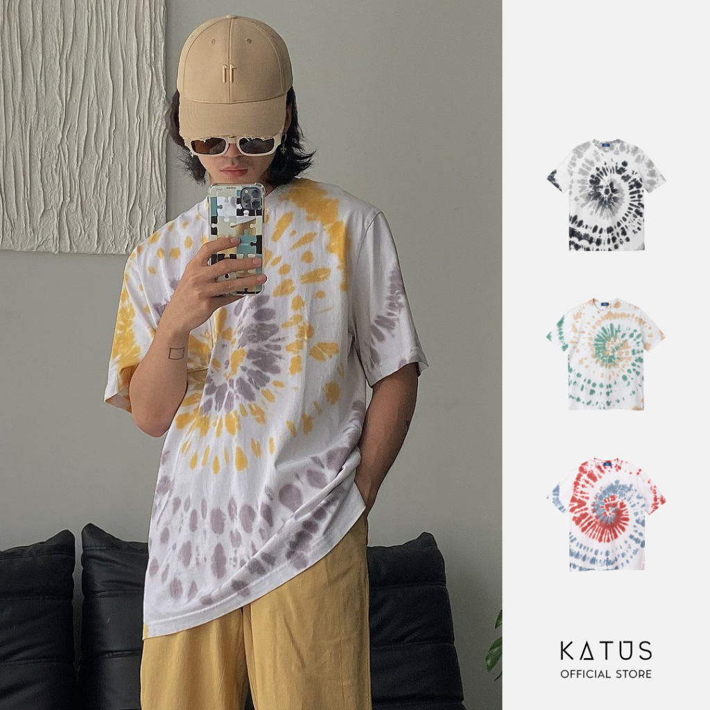 Áo thun nam ngắn tay cổ tròn HB Tye Dye phối màu trẻ trung năng động | KATUS STORE 00111