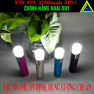 Sạc Dự Phòng Siêu Nhỏ Kiêm Đèn Pin Chính Hãng Khai Duy Bảo Hành 1 Năm