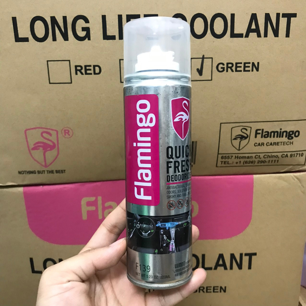 Combo 1 chai vệ sinh điều hòa Flamingo f020 và 1 chai khử mùi nội thất ô tô F139