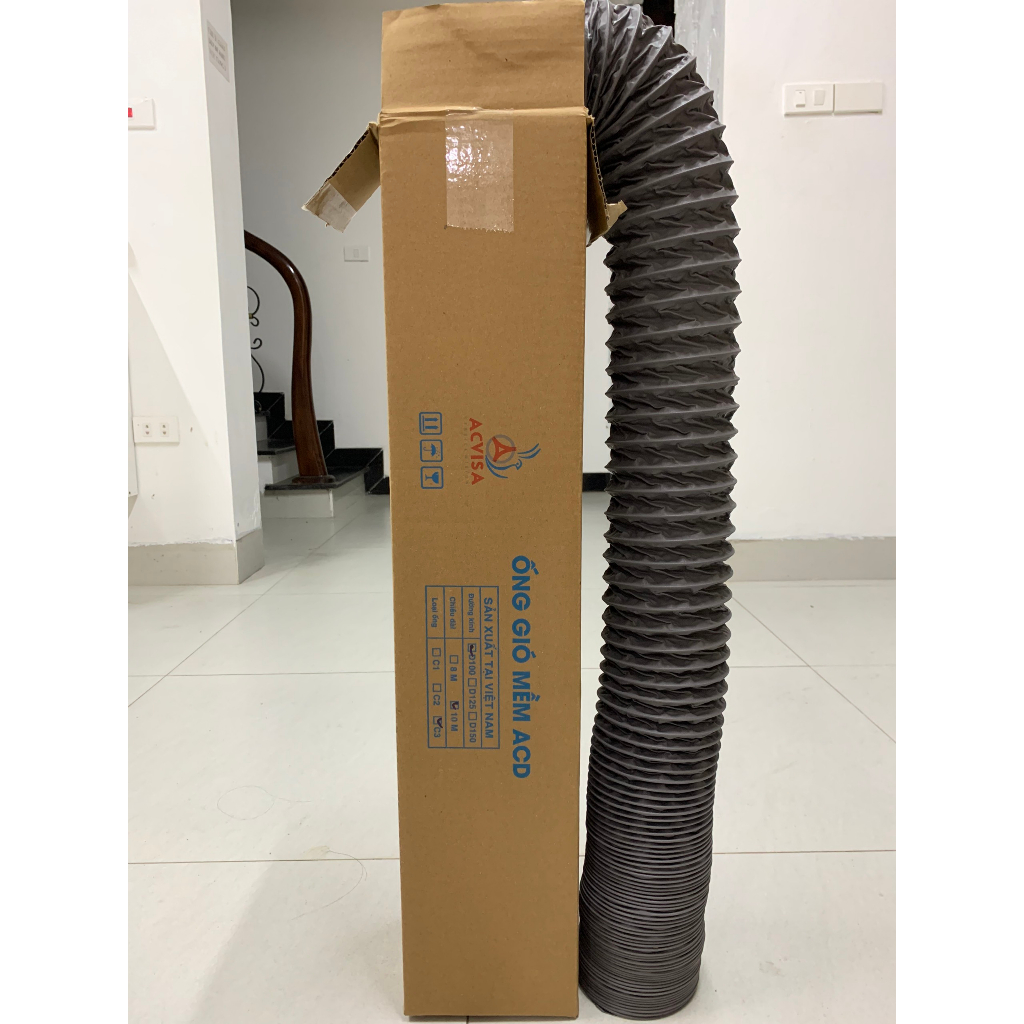 Ống gió vải mềm Tarpaulin 1P Ø100mm không bảo ôn ( 10m/ Cuộn) C3